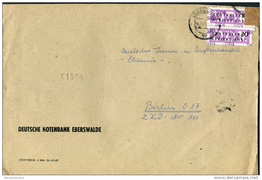 1957 DDR ZKD Dienstmarken Deutsche Notenbank Eberswalde Briefe - Other & Unclassified