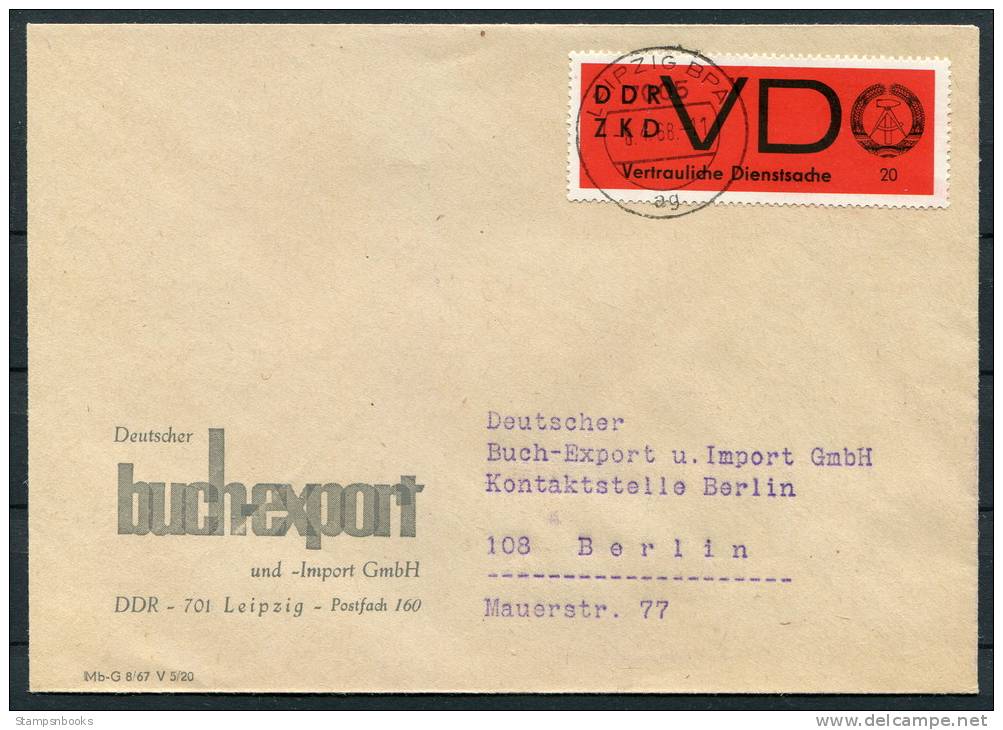 1968 DDR ZKD VD 3 Leipzig Dienstmarken Briefe X3 - Other & Unclassified