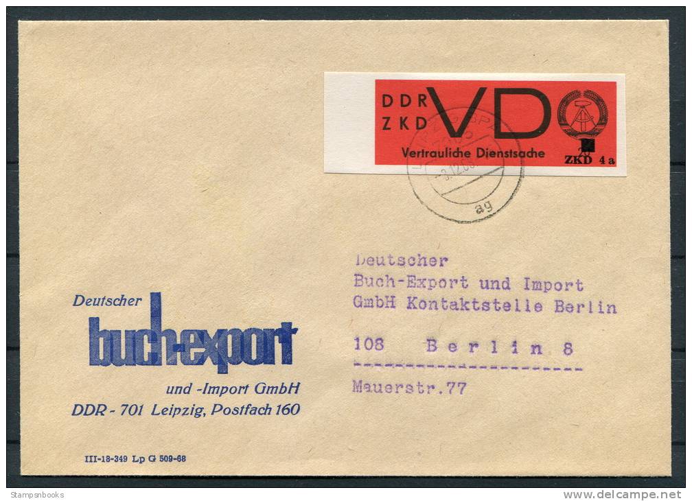 1968 DDR ZKD VD 3 Leipzig Dienstmarken Briefe X3 - Other & Unclassified