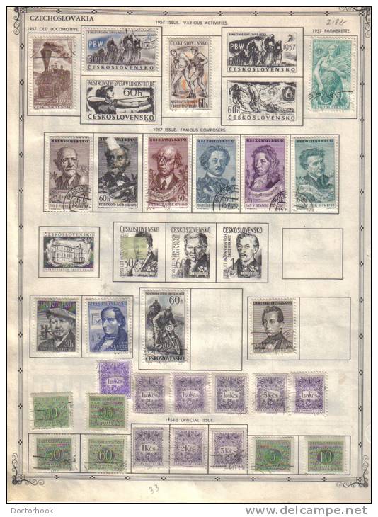 CZECHOSLOVAKIA    Collection Of  Mounted Mint And Used As Per Scan. (4 SCANS) - Colecciones & Series