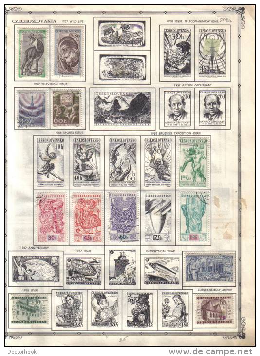 CZECHOSLOVAKIA    Collection Of  Mounted Mint And Used As Per Scan. (4 SCANS) - Colecciones & Series