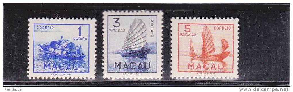 MACAU (CHINA) - RARES YVERT N° 353/355 * (INFIMES TRACES) - COTE = 500 EUROS - Unused Stamps