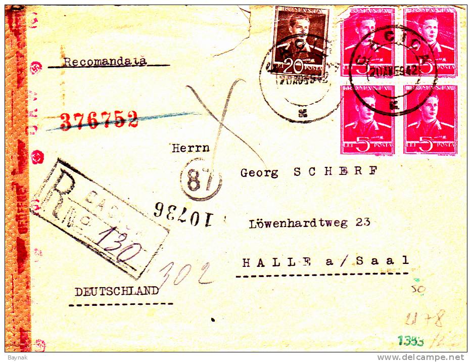 RECO BRIEF 1942  -   WERMACHT ZENSUR  -  CACICA - 2. Weltkrieg (Briefe)