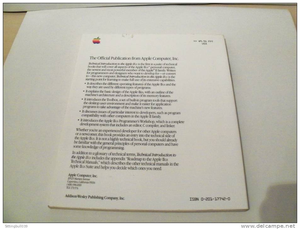Informatique. Apple II. Technical Introduction To The Apple IIGS. 1987. Par Apple II. RARE ! - Informatik