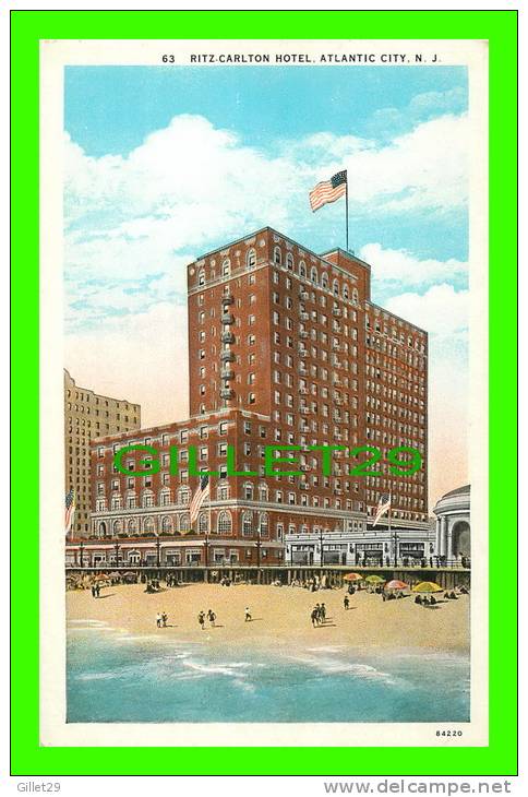 ATLANTIC CITY, NJ - RITZ-CARLTON HOTEL - ANIMATED - PUB. BY SALTZBURG'S MERCHANDISE CO - - Atlantic City