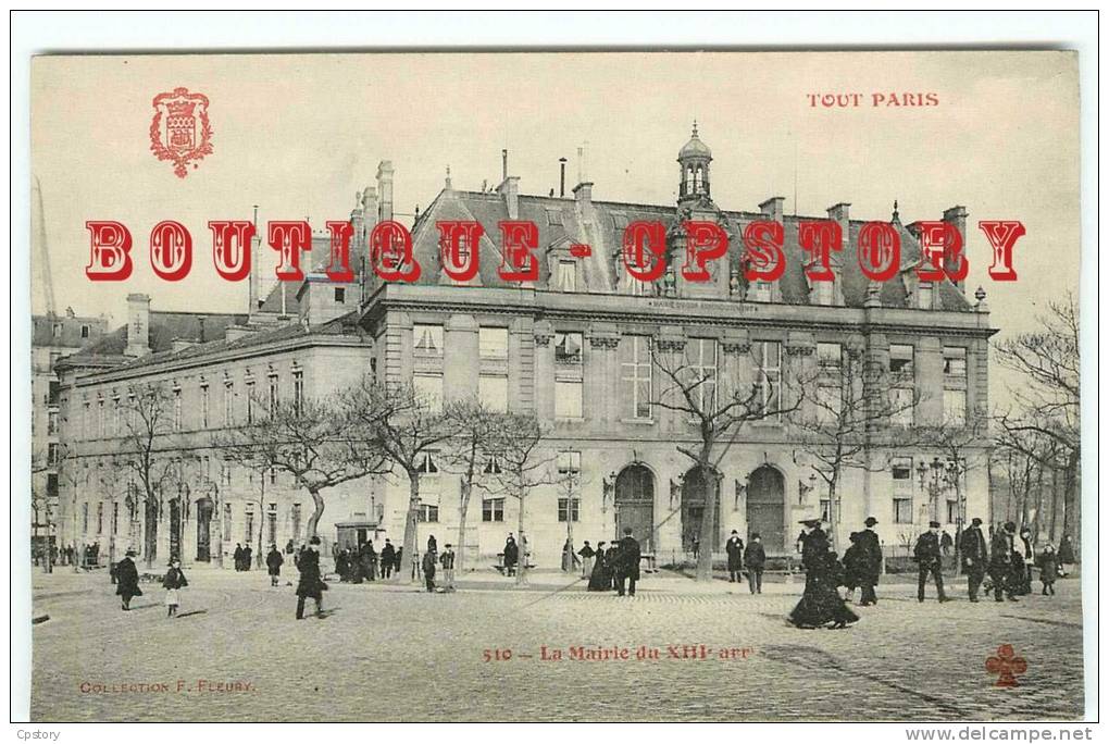 75013 - SERIE TOUT PARIS N° 510 < Mairie Du XIIIe - Collection Fleury - Dos Scané - District 13