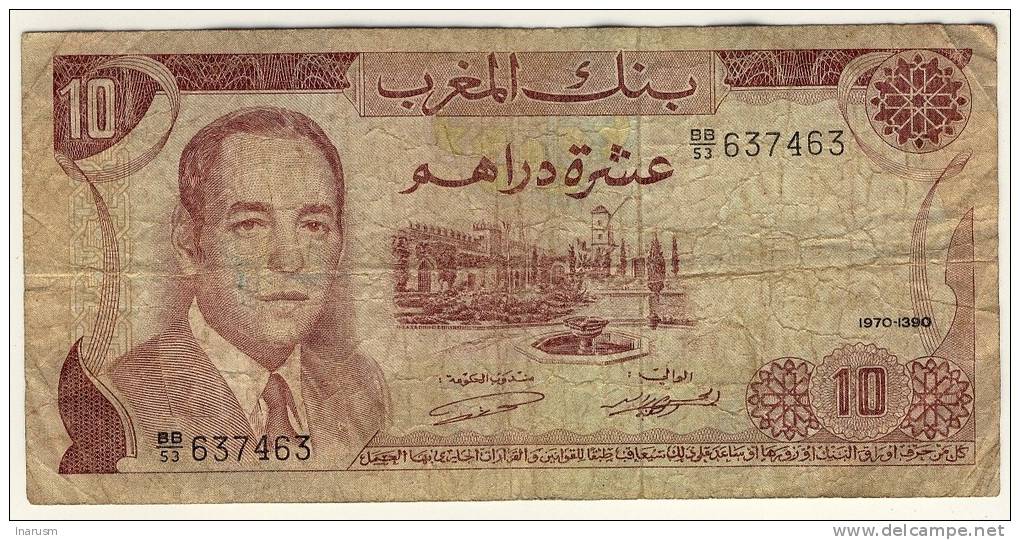 MAROC  -  MOROC  -  10  Dirhams  -  1970  -  P.57 - Maroc