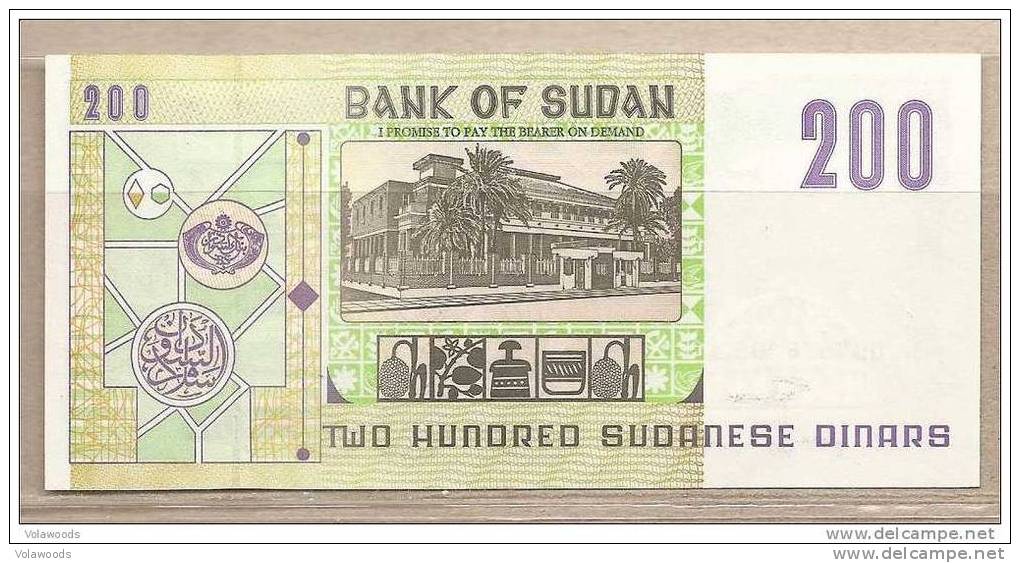 Sudan - Banconota Non Circolata Da 200 Dinari - Sudan