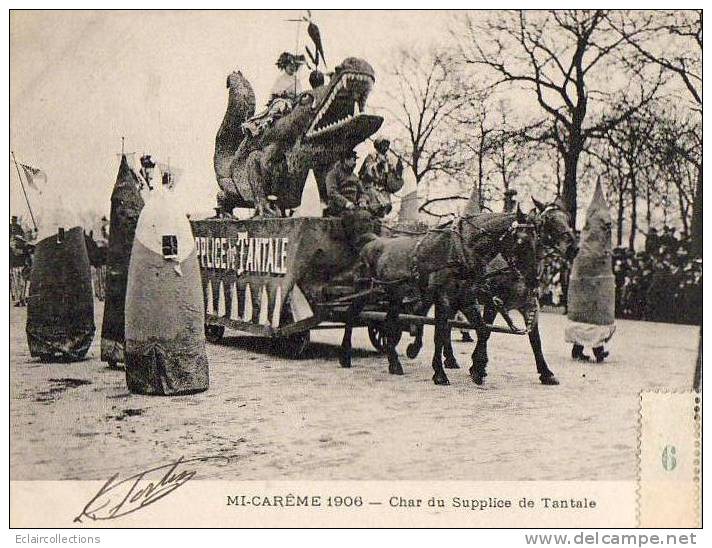 Paris  Mi-Carême 1906   Char Du Supplice De Tantale - Lotes Y Colecciones