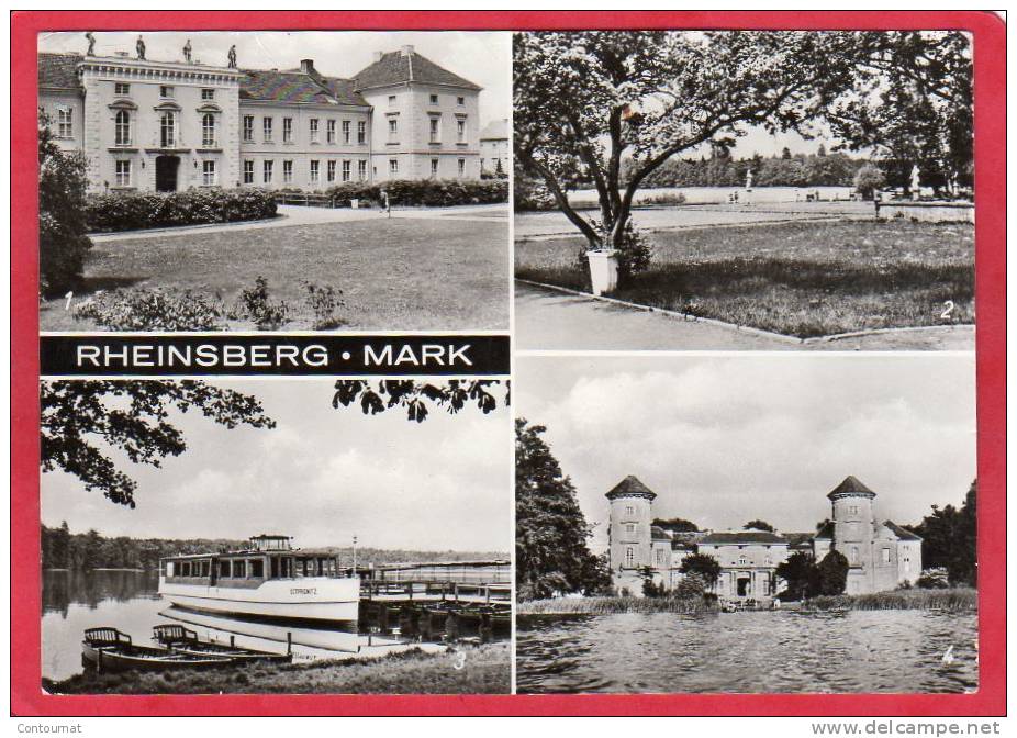 CPSM ALLEMAGNE RHEINSBERG MARK 4 Vues :  Diabetiker Sanatorium - Blick Zum See - Dampferanlegestelle * Format CPM - Rheinsberg