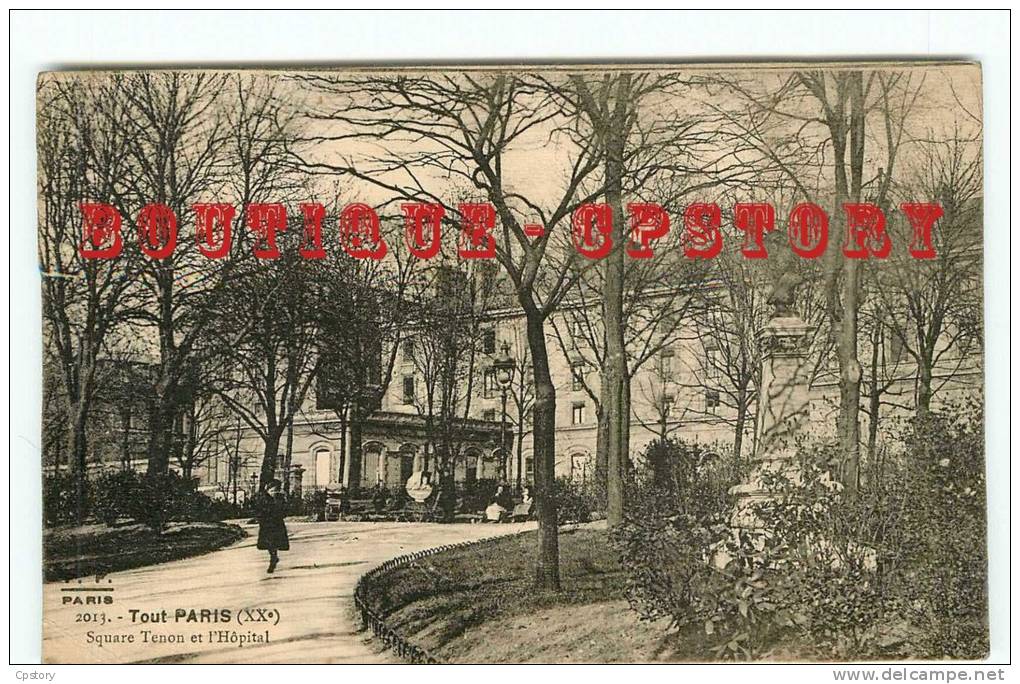 PRIX  FIXE < 75020 - SERIE TOUT PARIS N° 2013 < Square Tenon Et Hopital - Collection Fleury - Dos Scanné - District 20