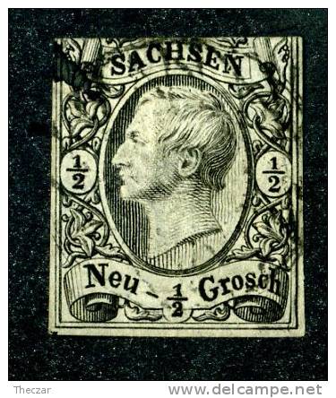 GS-290)  SACHSEN  1851  Mi.#8 I / Sc.#9  Used - Saxony