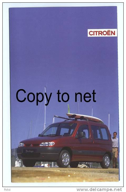 PORTUGUESE EDITION CITROEN BERLINGO LEAFLET CATALOGUE CAR VOITURE EDITION PORTUGAISE - Cars