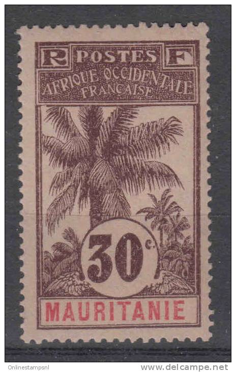 Mauretanie:  Yvert 8 MH/*,  Small Brown Spot On Back - Unused Stamps