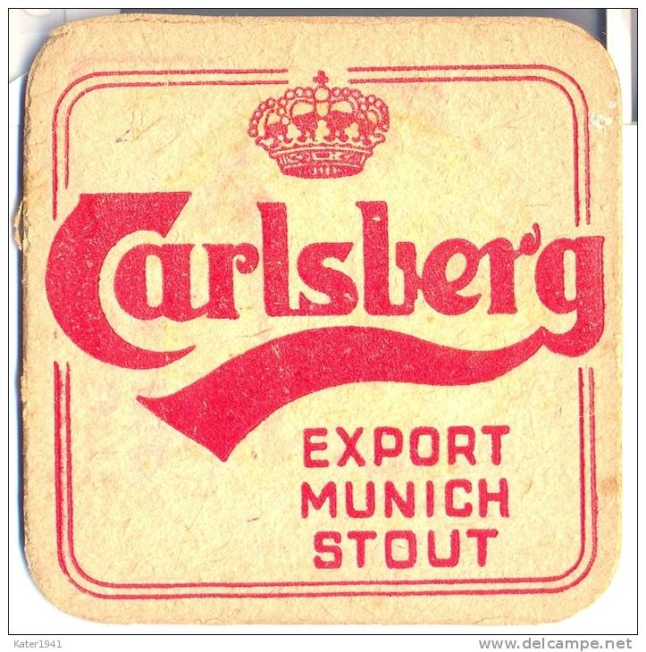 Bierviltje  Bierkaartje Carlsberg Export Munich Stout Zeer Oud - Sous-bocks