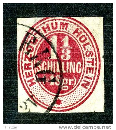 GS-326)  SCHLESWIG  1865  Mi.10  / Sc.#23  Used - Schleswig-Holstein