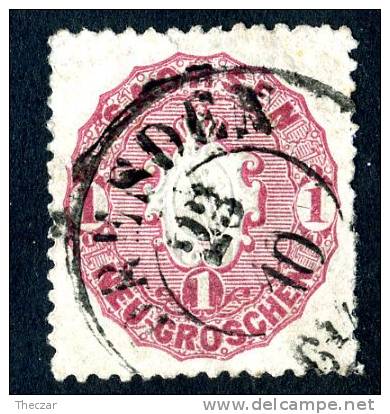 GS-343)  SAXONY  1863  Mi.# 16 / Sc.#17 Used - Saxe