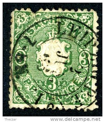 GS-364)  SAXONY  1863  Mi.# 14 / Sc.#15  Used~faulty - Saxony