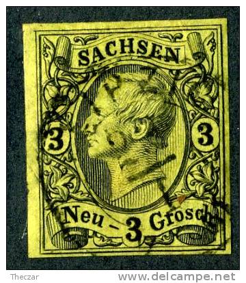 GS-369)  SAXONY  1855  Mi.# 11 / Sc.#12  Used~ - Saxony