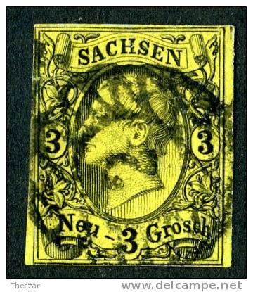 GS-370)  SAXONY  1855  Mi.# 11 / Sc.#12  Used~ - Saxony