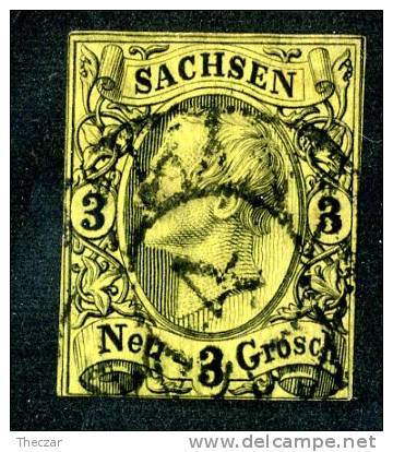GS-371)  SAXONY  1855  Mi.# 11 / Sc.#12  Used~ - Saxony