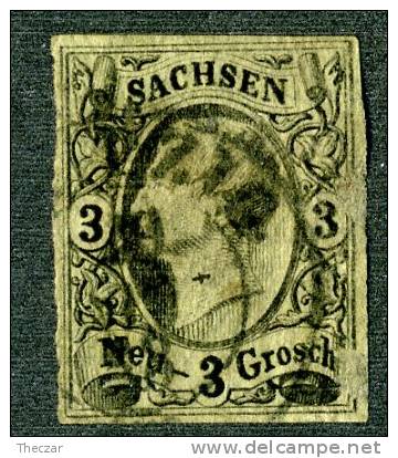 GS-375)  SAXONY  1855  Mi.# 11 / Sc.#12  Used~ - Saxony
