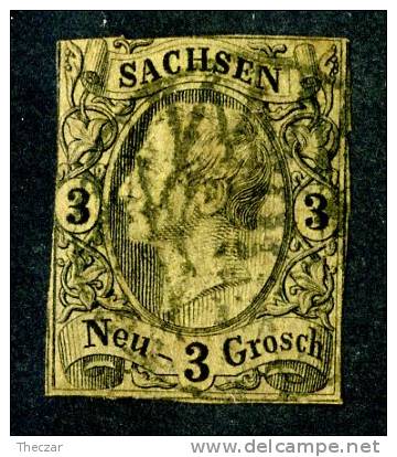 GS-377)  SAXONY  1855  Mi.# 11 / Sc.#12  Used~ - Saxe