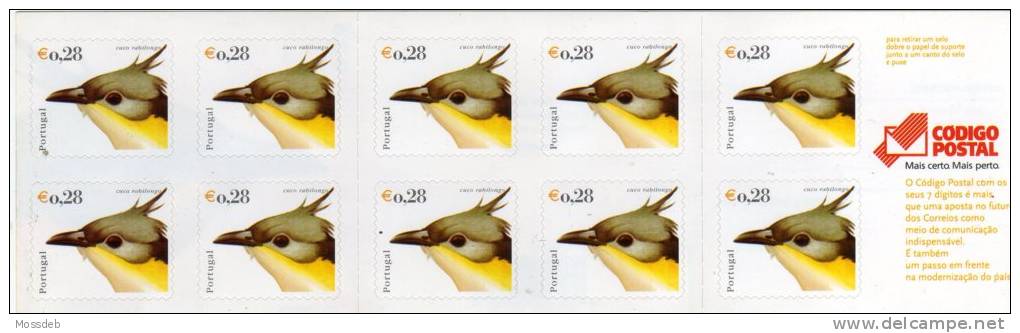 PORTUGAL  2002 AVES   OISEAUX   BIRDS OF PORTUGAL CUCO-RABILONGO  COUCOU GEAI GREAT SPOTTED CUCKOO Clamator Glandarius - Cuco, Cuclillos