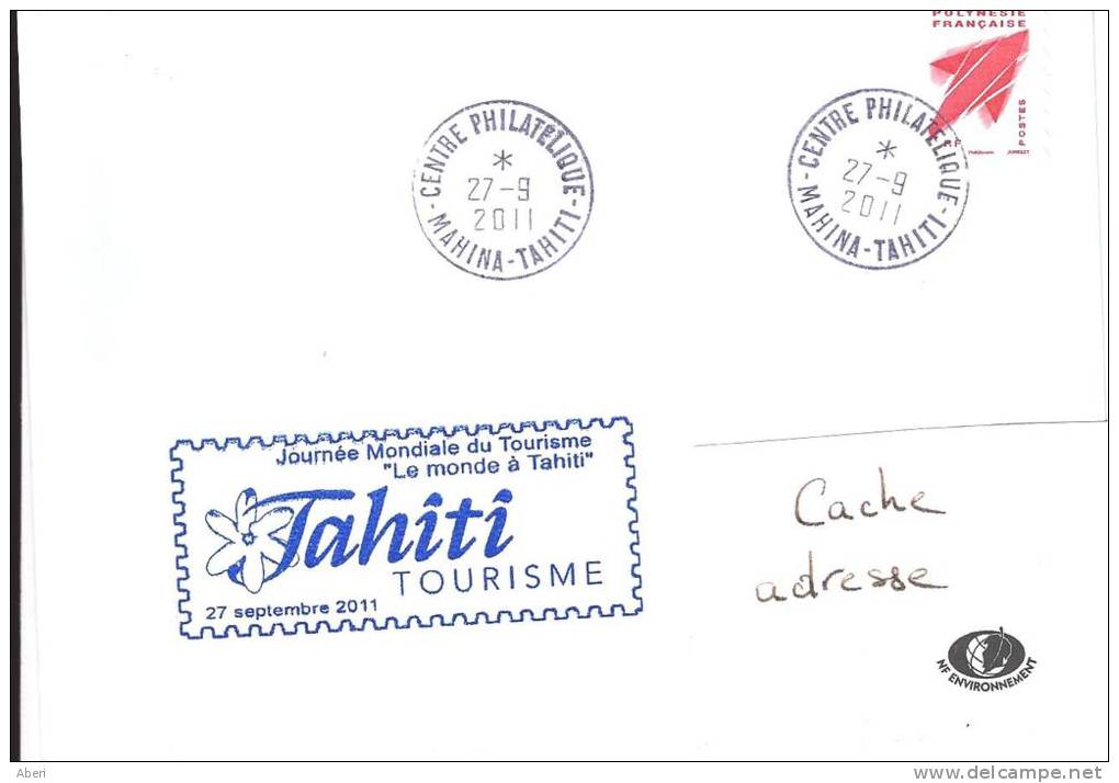 9386  TOURISME - TAHITI - POLYNESIE - Lettres & Documents