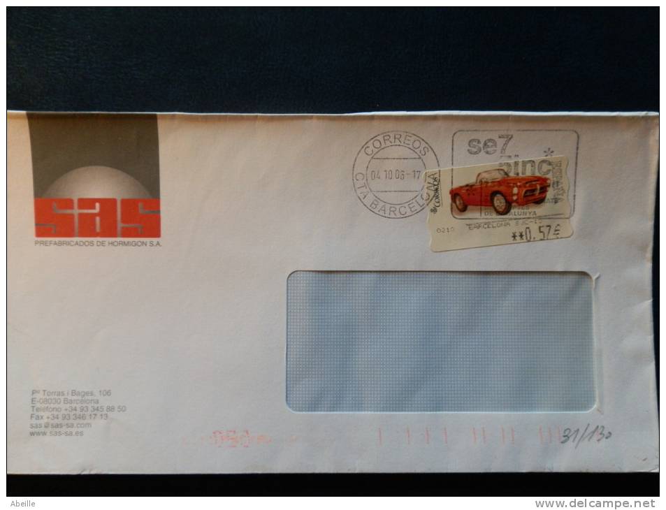 31/130   LETTRE   ESPAGNE  VIGNETTE - Cars