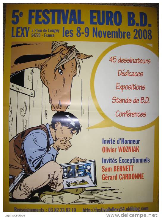 Affiche MEZZOMO Gilles Festival BD Lexy 2008 (Ethan Ringler...) - Affiches & Posters