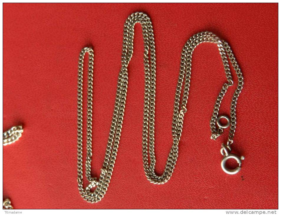 (144) Chaine En Argent - 5,19 Grs - 59,5 Cm - Necklaces/Chains