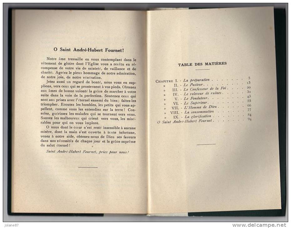 LIVRET       SAINT ANDRE HUBERT FOURNET      1933          CURE DE MAILLE      DIOCESE DE POITIERS - Religión & Esoterismo