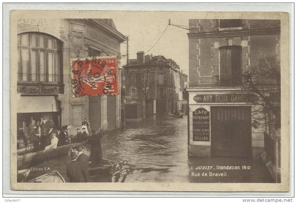 JUVISY (ESSONNE - 91) - INNONDATIONS 1910 - RUE DE DRAVEIL - Autres & Non Classés