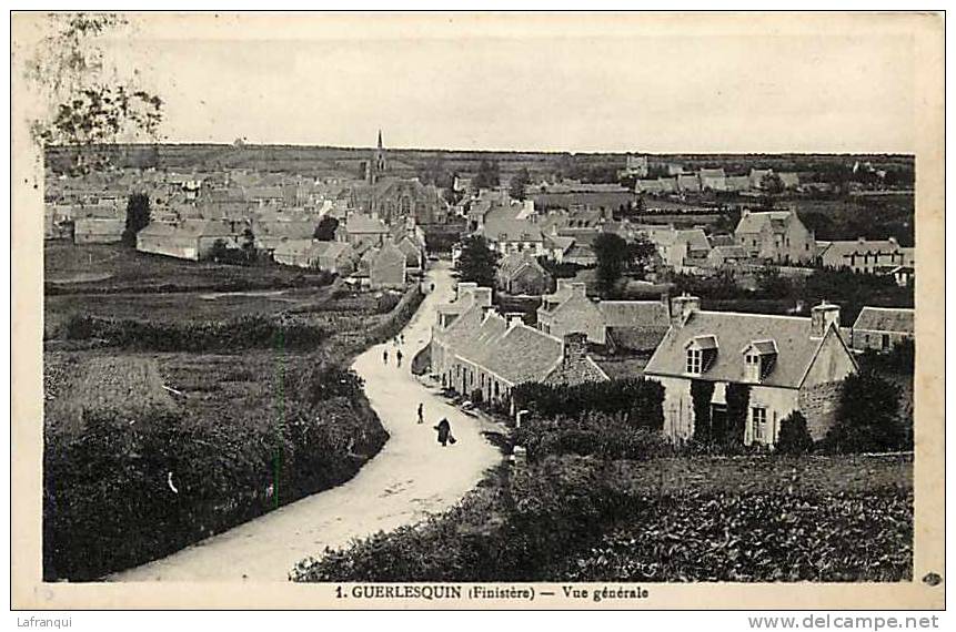 Finistere -ref B767- Guerlesquin - Vue Generale  - Carte Bon Etat  - - Guerlesquin