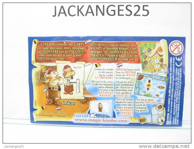 KINDER MONSTRES ET PIRATES MPG NV 109   + BPZ - Familles