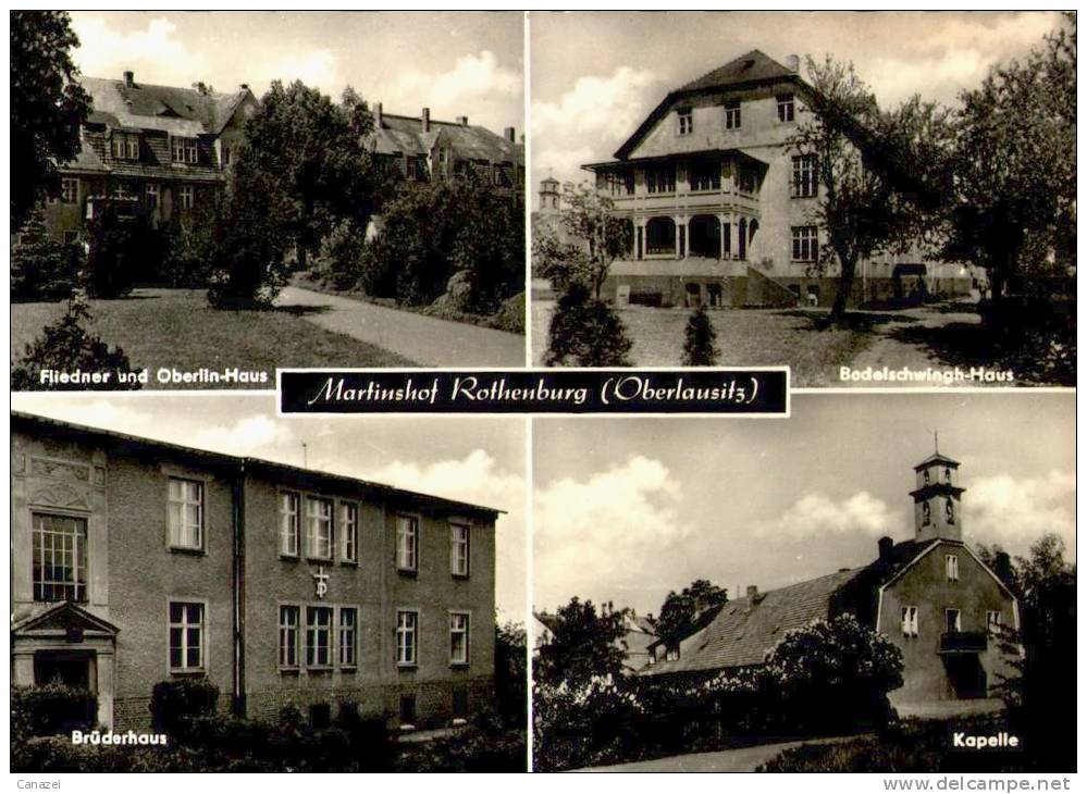 AK Martinshof Rothenburg, Brüderhaus, Oberlinhaus, Kapelle, Ung, 1967 (Rózbork) - Rothenburg (Rózbork)