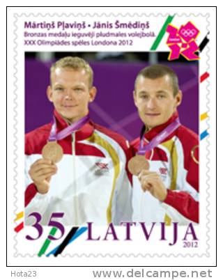 Latvia 2012 London Olympics Bronze Medal Winner Beach ,seaside Volleyball MNH - Verano 2012: Londres