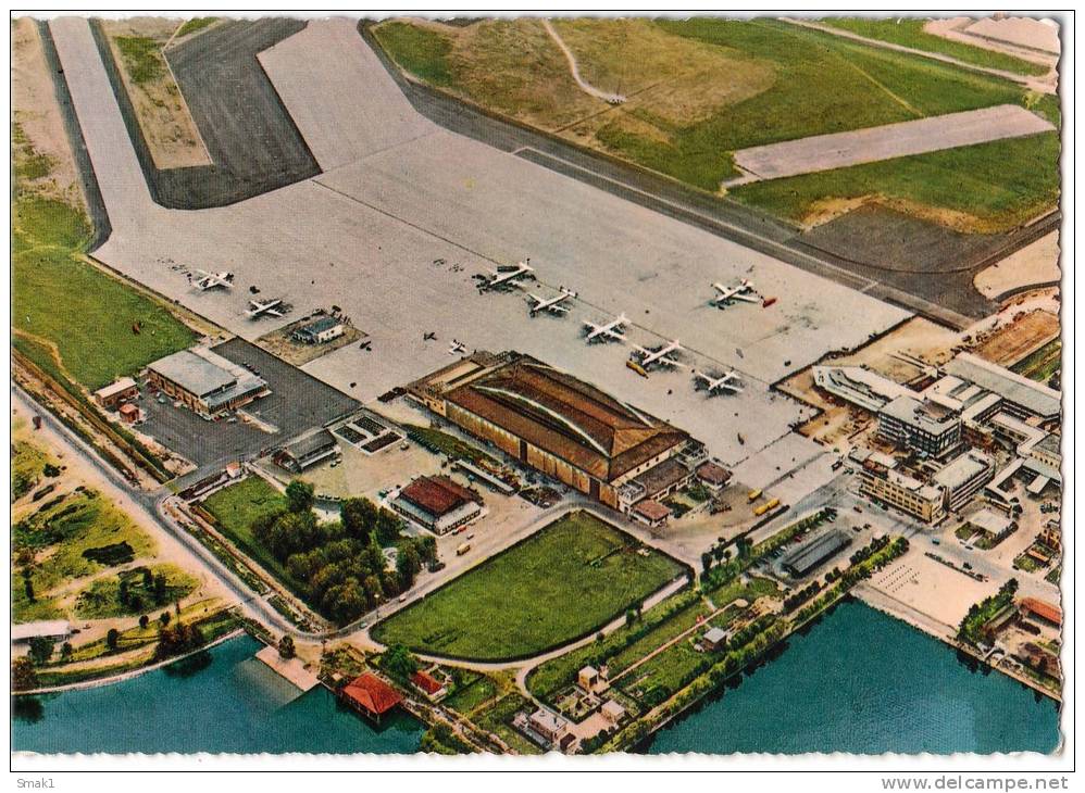 TRANSPORT AERODROME MILANO E. FORLANINI VIEW FROM PLANE ITALY BIG POSTCARD - Aerodrome