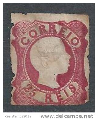 PORTUGAL - 1856-1858,  D. Pedro V. Cabelos Anelados.  25 R.      (o)  MUNDIFIL   Nº 13 - Used Stamps