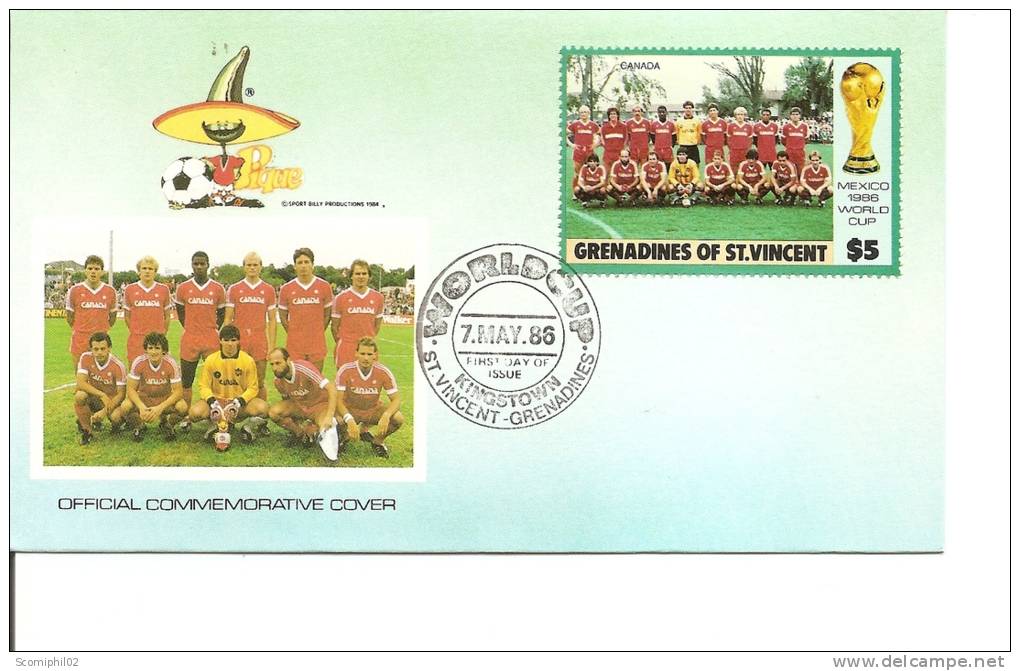 Coupe Du Monde Au Mexique-1986 ( FDC Des Grenadines De Saint-Vincent à Voir) - 1986 – Mexico