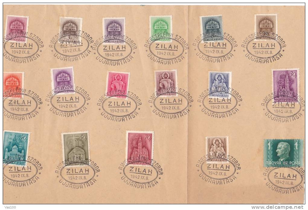 TRANSYLVANIA ZALAU,HUNGARIAN OCUPATION ,17 STAMPS,1942,ROMANIA - Foreign Occupations