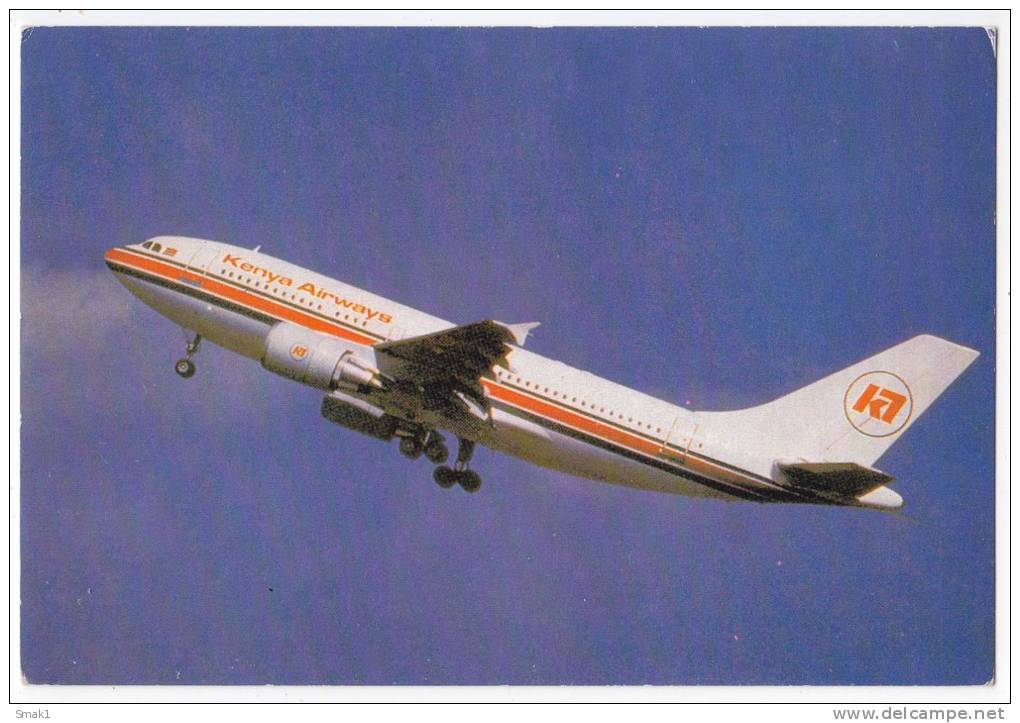 TRANSPORT AIRPLANE AIRBUS A310-300 KENYA AIRWAYS KENYA BIG POSTCARD - 1946-....: Moderne