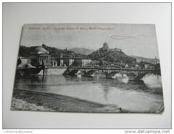 Torino  Piccolo Formato Ponte Monte Dei Cappuccini Il Po La Gran Madre Di Dio - Bridges