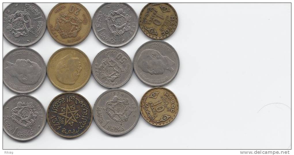 Morocco  12 Coins   M-1 - Maroc