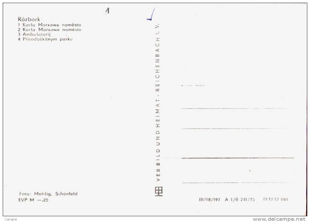 AK Rothenburg/Lausitz, Karl-Marx-Platz, Landambulatorium, Ung, 1975 (Rózbork) - Rothenburg (Rózbork)