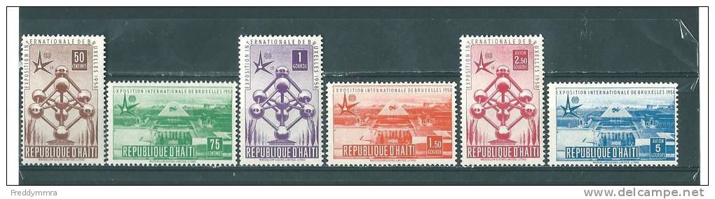 Haïti: 374/ 377 + PA 121/ 122 ** - 1958 – Brüssel (Belgien)