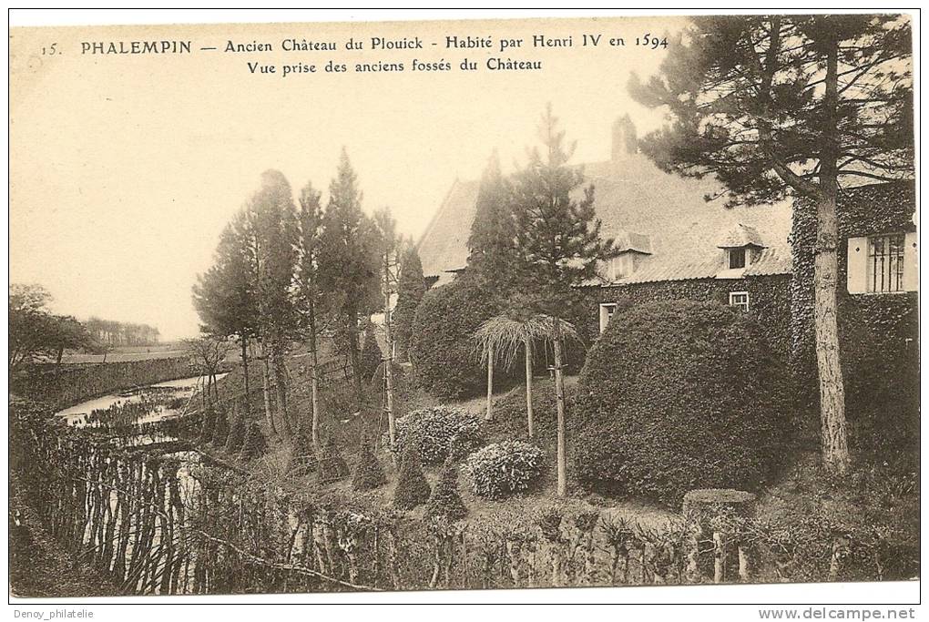 59/ PHALEMPIN -ancien Chateau Du Plouick - Habité Par Henri IV En 1594 - Vue Prise Des Anciens Fossés Du Chateau - Autres & Non Classés