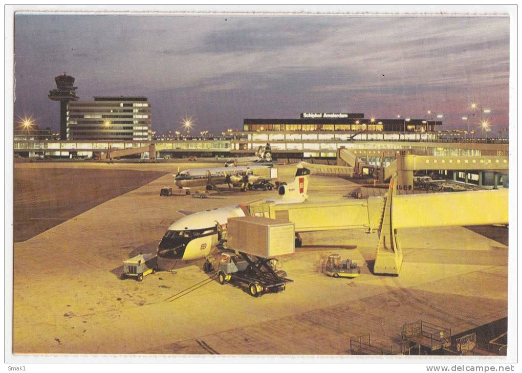 TRANSPORT AERODROME SCHIPHOL AMSTERDAM HOLLAND BIG POSTCARD - Vliegvelden