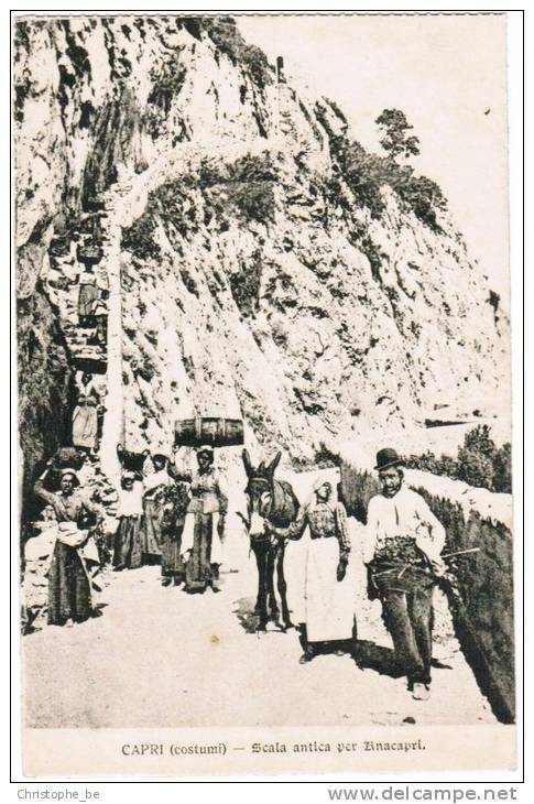 Capri, Costumi, Scala Antica Per Dinacapri (pk6366) - Autres & Non Classés